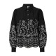 риза,с,дълъг,ръкав,дамски,блузи,дамски,ризи,yas,luma,long,sleeve,shirt,black,white,stitching,(black)