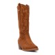 обувки,дамски,боти,xti,130569,basic,boots,brown,(camel)