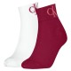 чорапи,дамски,чорапи,calvin,klein,701228813,quarter,short,socks,2,units,berry,red,(red,white)