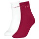 чорапи,дамски,чорапи,calvin,klein,701235518,short,socks,2,pairs,berry,red,(red,white)