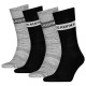 чорапи,мъжки,чорапи,calvin,klein,701235983,crew,socks,4,pairs,black,grey,melange