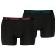 боксерки,мъжко,бельо,puma,everyday,basic,boxers,2,units,black,burgundy,green,(black)