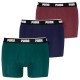 боксерки,мъжко,бельо,puma,everyday,basics,boxers,3,units,green,navy,burgundy,(multicolor)