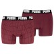 боксерки,мъжко,бельо,puma,logo,print,boxers,2,units,burgundy,black,(red)