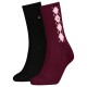 чорапи,дамски,чорапи,tommy,hilfiger,argyle,socks,2,pairs,burgundy,(red,black)