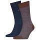 чорапи,мъжки,чорапи,tommy,hilfiger,birdseye,socks,2,pairs,chocolate,brown,(brown,blue)