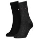 чорапи,дамски,чорапи,tommy,hilfiger,casual,socks,2,pairs,black,lurex,(black)