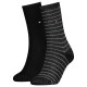чорапи,дамски,чорапи,tommy,hilfiger,small,stripe,classic,socks,2,pairs,black,lurex,(black)