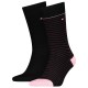 чорапи,мъжки,чорапи,tommy,hilfiger,small,stripe,classic,socks,2,pairs,burgundy,(black)