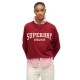 блуза,дамски,блузи,superdry,athletic,essential,relaxed,applique,crew,sweatshirt,red,(bordeaux,red)