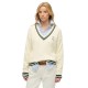 блуза,дамски,пуловери,дамски,плетени,дрехи,superdry,cricket,club,sweater,off,white