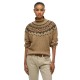 блуза,дамски,пуловери,дамски,плетени,дрехи,superdry,fairisle,high,neck,sweater,tan,brown,multi