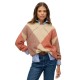 блуза,дамски,пуловери,дамски,плетени,дрехи,superdry,oversized,argyle,sweater,off,white,multi