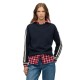 блуза,дамски,пуловери,дамски,плетени,дрехи,superdry,relaxed,stripe,knitted,sweater,blue,(deep,navy,natural,white)