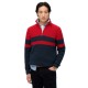 блуза,мъжки,пуловери,superdry,cotton,classics,stripe,henley,half,zip,sweater,navy,red,(red)