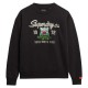 суичър,дамски,блузи,superdry,souvenir,graphc,embroidered,loose,crew,hoodie,bison,black,(black)
