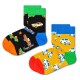 чорапи,детски,чорапи,happy,socks,car,socks,2,pairs,multicolor,(yellow,black)