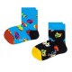 чорапи,детски,чорапи,happy,socks,cat,and,dog,socks,2,pairs,multicolor,(blue,black)