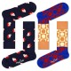 чорапи,мъжки,чорапи,happy,socks,long,socks,2,pairs,orange,black,(multicolor)