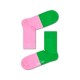 чорапи,мъжки,чорапи,happy,socks,mixed,1,2,crew,long,socks,multicolor,(pink)
