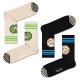 чорапи,мъжки,чорапи,happy,socks,piggy,bank,3,4,crew,long,socks,2,pairs,multicolor,(white,black)