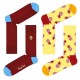 чорапи,мъжки,чорапи,happy,socks,pineapple,and,alien,ribbed,long,socks,2,pairs,multicolor,(yellow,red)