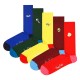 чорапи,мъжки,чорапи,happy,socks,ribbed,embroidery,long,socks,5,pairs,black,(multicolor)