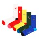 чорапи,мъжки,чорапи,happy,socks,ribbed,embroidery,long,socks,5,pairs,multicolor