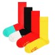 чорапи,мъжки,чорапи,happy,socks,solid,rib,and,mixed,long,socks,4,pairs,multicolor
