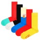 чорапи,мъжки,чорапи,happy,socks,solid,rib,mixed,and,milk,long,socks,5,pairs,multicolor