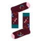 чорапи,мъжки,чорапи,happy,socks,stay,in,touch,long,socks,multicolor,(purple)