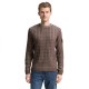 блуза,мъжки,пуловери,tom,tailor,1049475,sweater,brown,(brown,offwhite,plated)