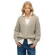 жилетка,дамски,пуловери,дамски,плетени,дрехи,superdry,chunky,v,neck,cardigan,beige,(taupe,grey,marl)