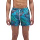 бански,гащета,мъжки,бански,костюми,sundek,elastic,waist,and,neon,leaves,print,swimming,shorts,cornflower,(blue)