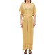 рокля,дамски,поли,и,рокли,sundek,long,kaftan,with,v,neck,short,sleeve,long,dress,yellow,(gold,gold)