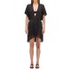 рокля,дамски,поли,и,рокли,sundek,lurex,kaftan,with,strap,short,sleeve,short,dress,black,(black)