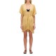 рокля,дамски,поли,и,рокли,sundek,lurex,kaftan,with,strap,short,sleeve,short,dress,yellow,(gold)