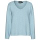 блуза,дамски,пуловери,дамски,плетени,дрехи,pieces,bree,v,neck,sweater,cashmere,blue,melange,(blue)
