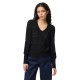 дамски,блузи,дамски,ризи,pieces,christy,new,long,sleeve,blouse,black