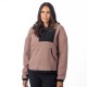 блуза,дамски,блузи,klim,sira,high,pile,full,zip,sweatshirt,twilight,mauve,black,(brown)