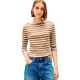 тениска,дамски,тениски,tommy,hilfiger,slim,cody,3,4,sleeve,t,shirt,brown,(nordic,taupe,ecru,stripes)