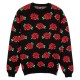 блуза,мъжки,пуловери,santa,cruz,crew,dressen,roses,knit,sweater,black,(roses)
