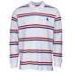 дамски,блузи,с,яка,мъжки,блузи,с,яка,santa,cruz,screaming,mini,hand,long,sleeve,polo,white,(stripe)