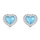 бижутерия,ops,objects,fable,heart,ss,earrings,clear,(aquamarine)