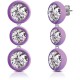 бижутерия,ops,objects,wonder,3,stone,earrings,violet