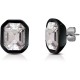 бижутерия,ops,objects,wonder,single,stone,rectangular,earrings,black