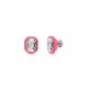 бижутерия,ops,objects,wonder,single,stone,rectangular,earrings,fuchsia