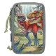 канцеларски,принадлежности,dino,world,bite,pencil,case,green,grey