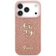 други,аксесоари,guess,fixed,glitter,big,4g,iphone,17,pro,phone,case,pink,(pink)