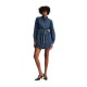 рокля,дамски,поли,и,рокли,karl,lagerfeld,a3w13014,puff,denim,long,sleeve,short,dress,blue,(washed,dark,blue)